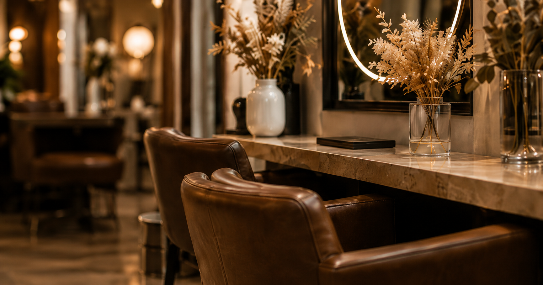 Frisierplätze im Salon Coiffeur La fleur d’or